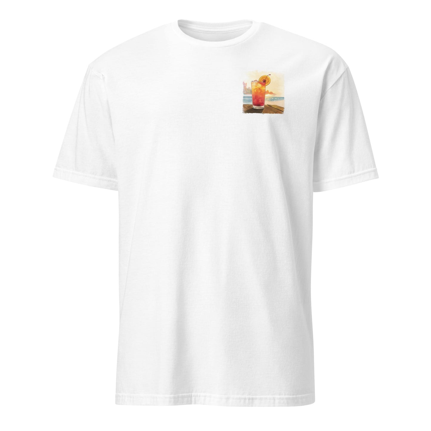 Tequila Sunrise Chest Design Short-Sleeve Unisex T-Shirt