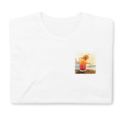 Tequila Sunrise Chest Design Short-Sleeve Unisex T-Shirt