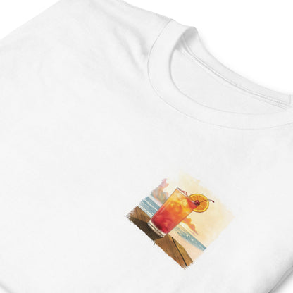 Tequila Sunrise Chest Design Short-Sleeve Unisex T-Shirt