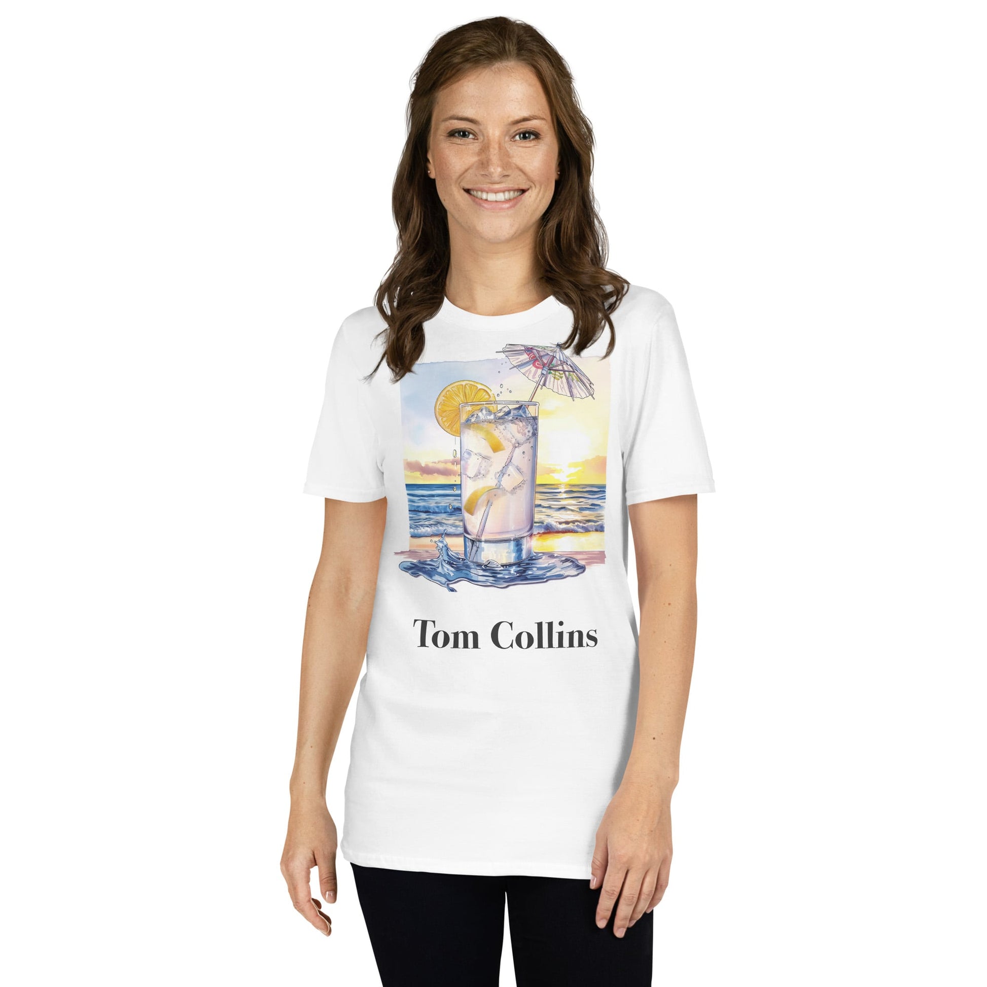 Tom Collins Cocktail Design Soft T-Shirt - Swagodin