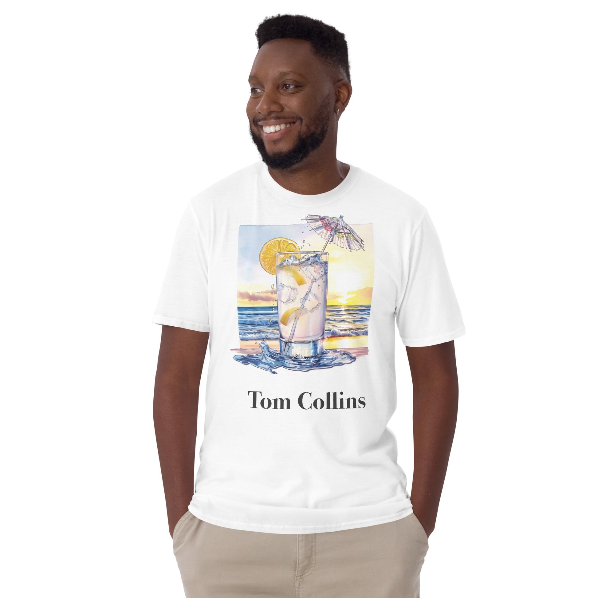 Tom Collins Cocktail Design Soft T-Shirt - Swagodin