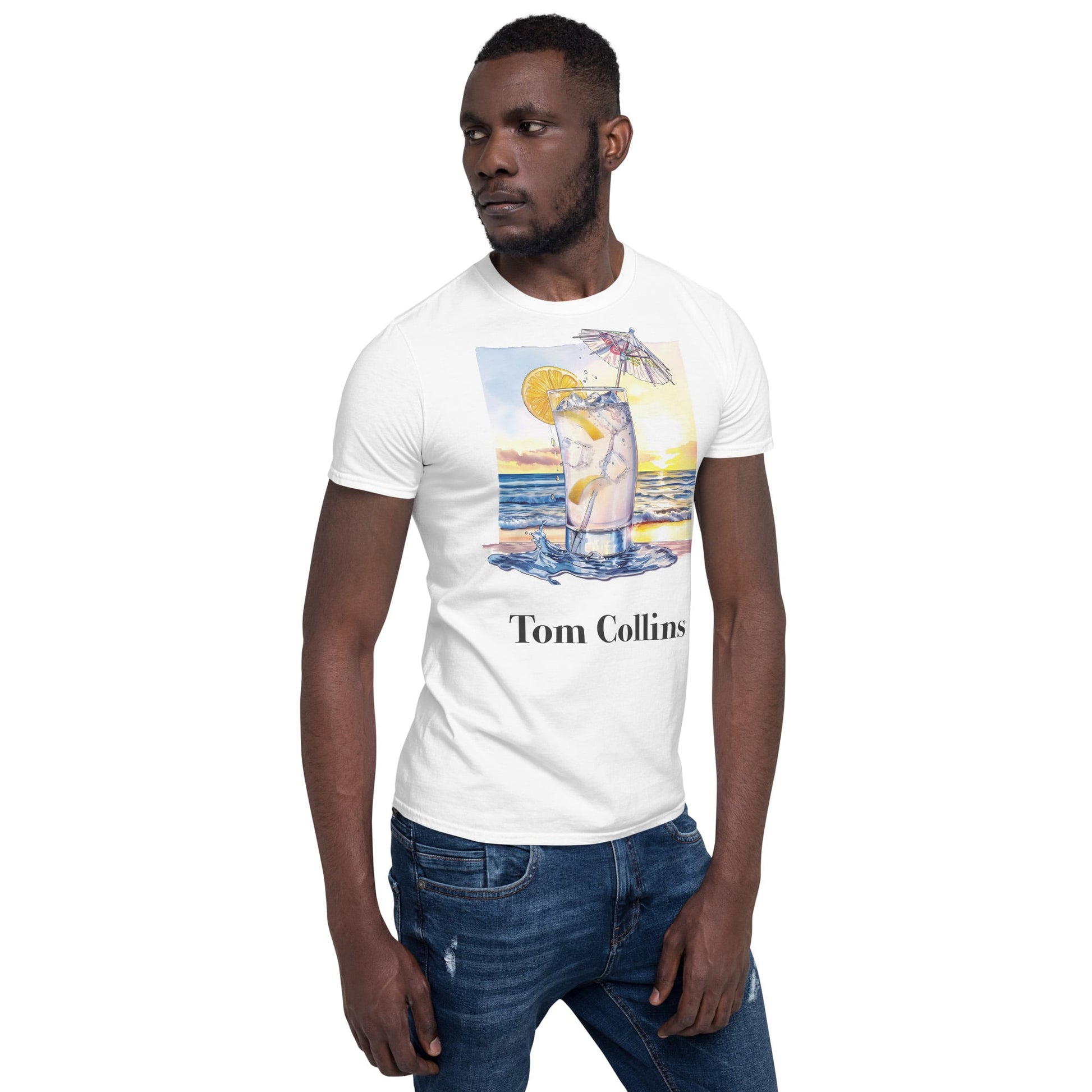 Tom Collins Cocktail Design Soft T-Shirt - Swagodin