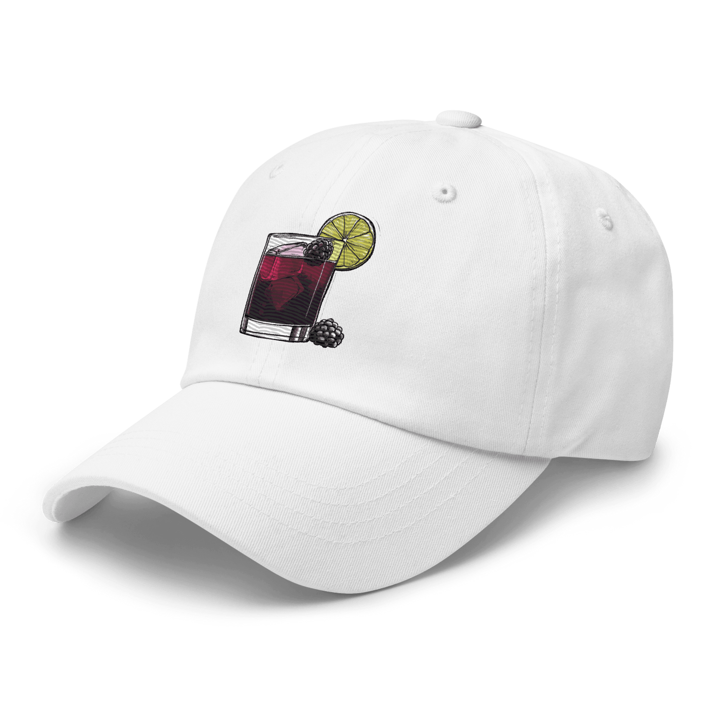 Vodka Raspberry Cocktail Design Embroidery Hat - Swagodin