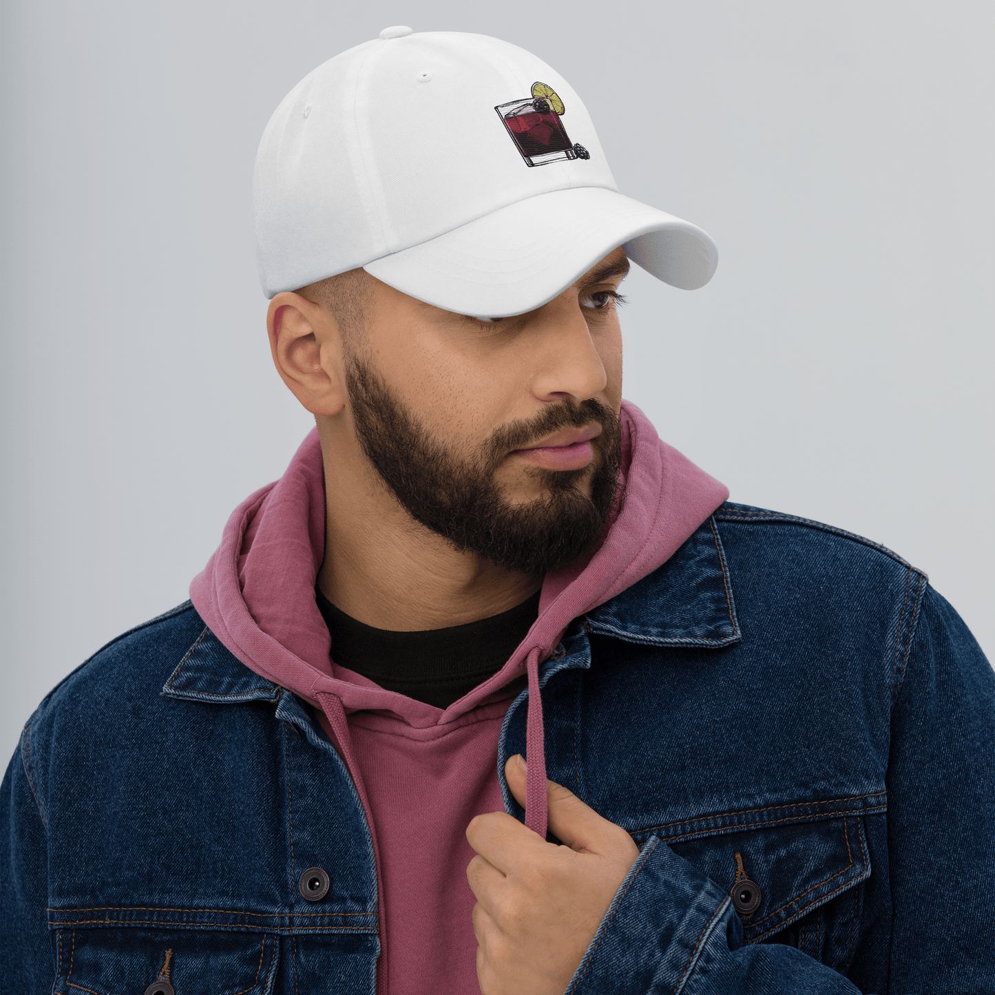 Vodka Raspberry Cocktail Design Embroidery Hat - Swagodin