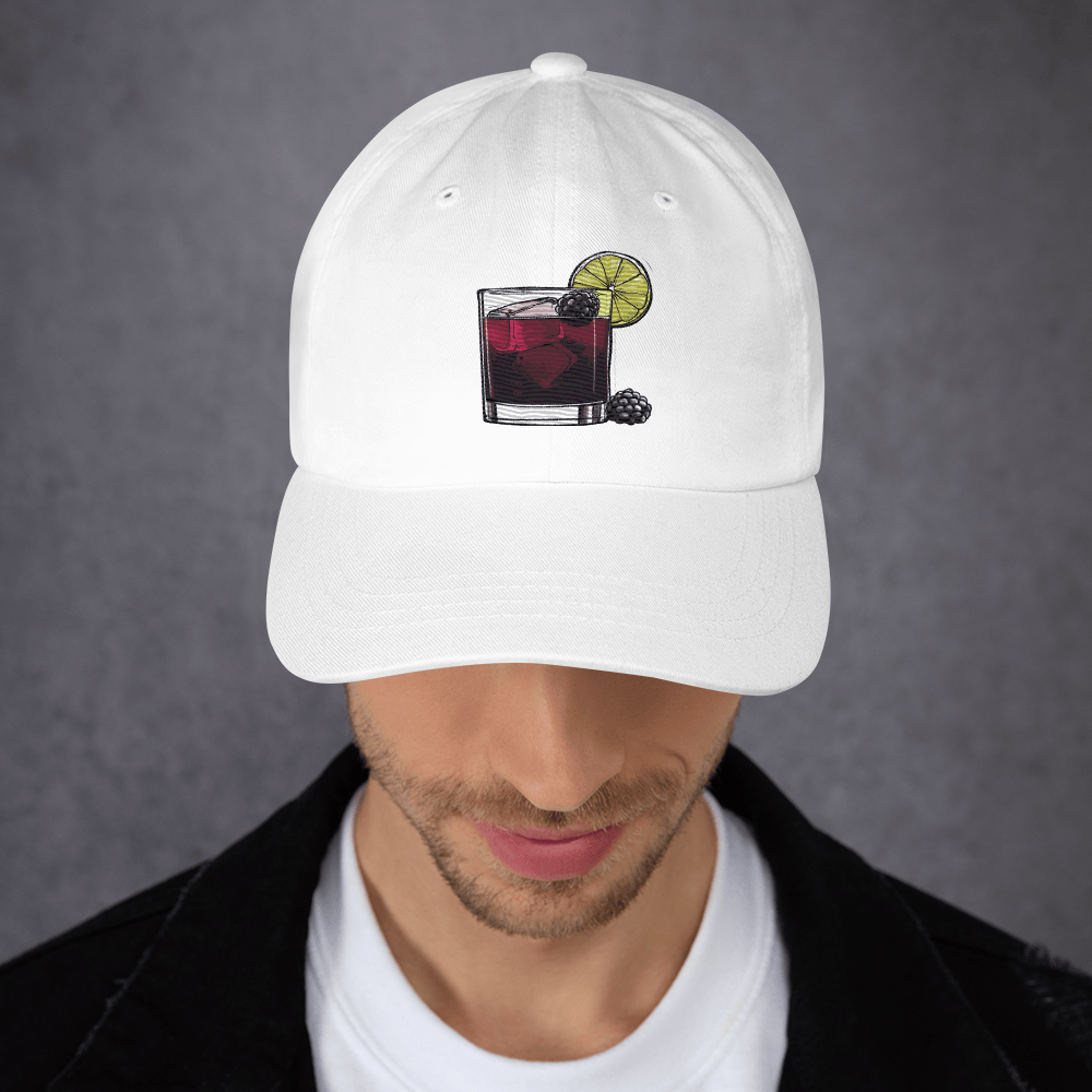 Vodka Raspberry Cocktail Design Embroidery Hat - Swagodin