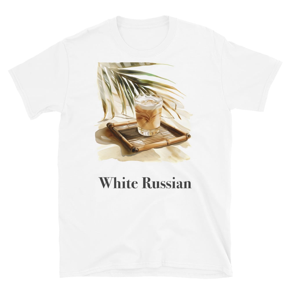 White Russian Cocktail Design Soft T-Shirt - Swagodin