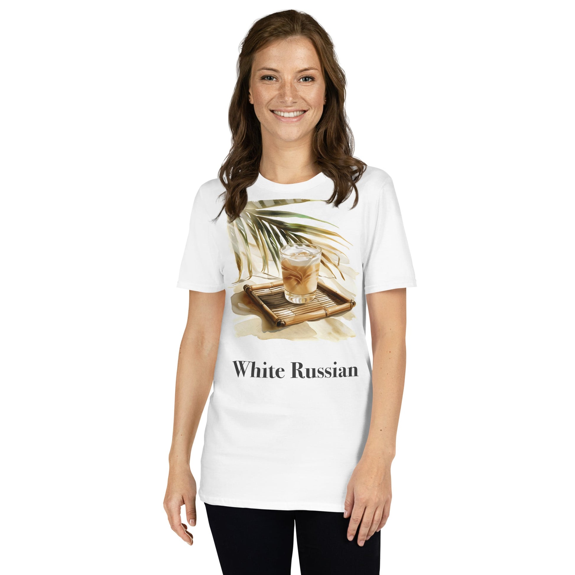 White Russian Cocktail Design Soft T-Shirt - Swagodin