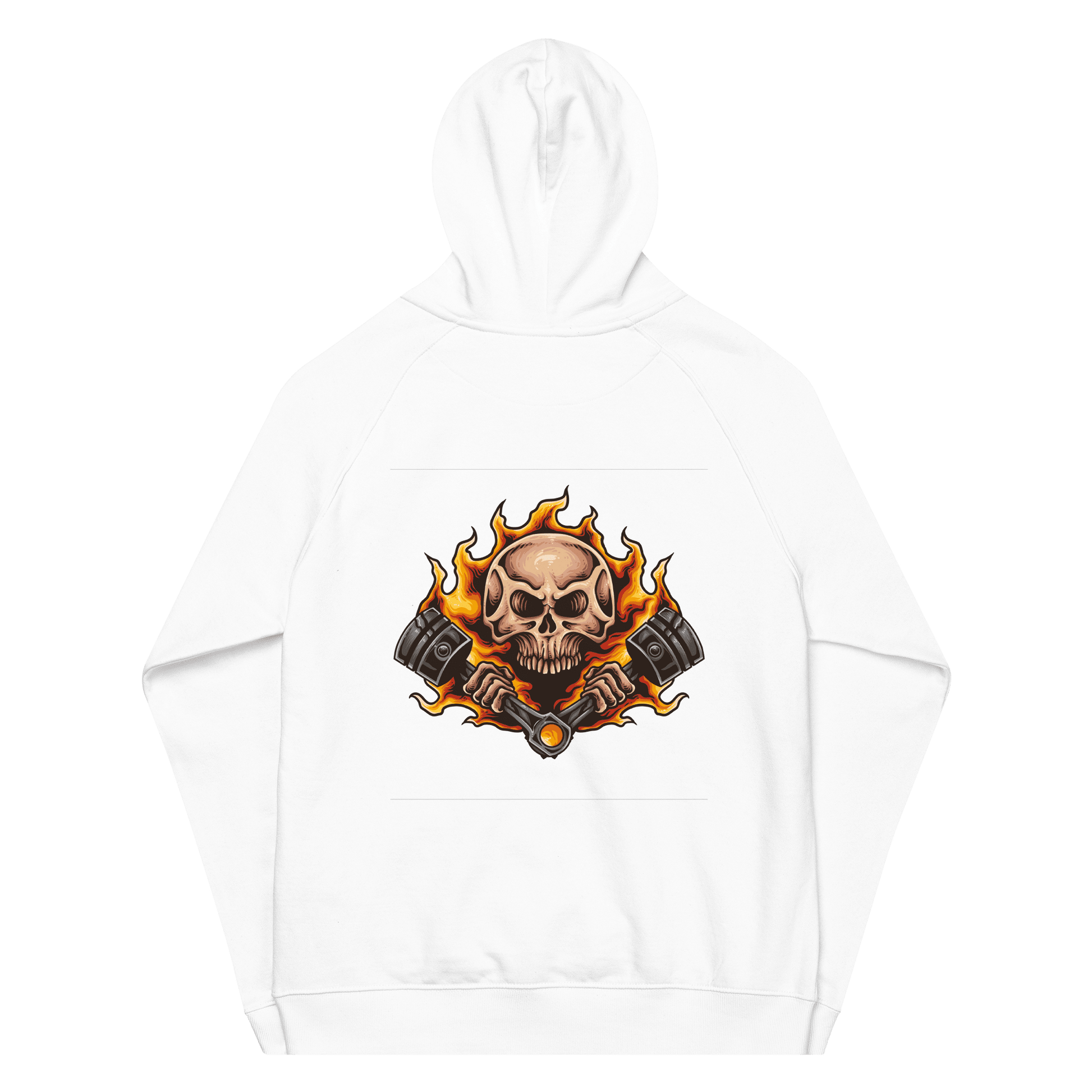 Organic Unisex Burning Skull Hoodie - Swagodin