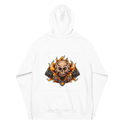 Organic Unisex Burning Skull Hoodie - Swagodin