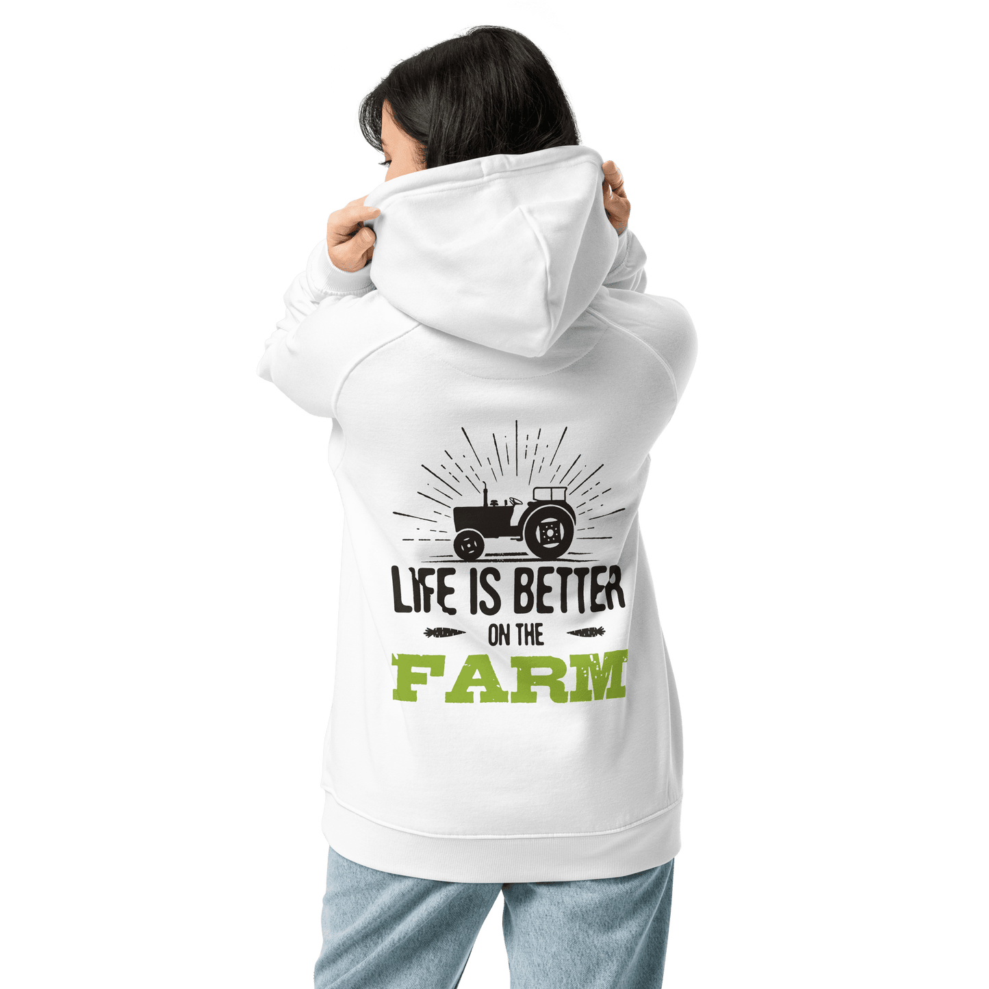 Organic Unisex Life Is Better on the Farm Hoodie - Swagodin