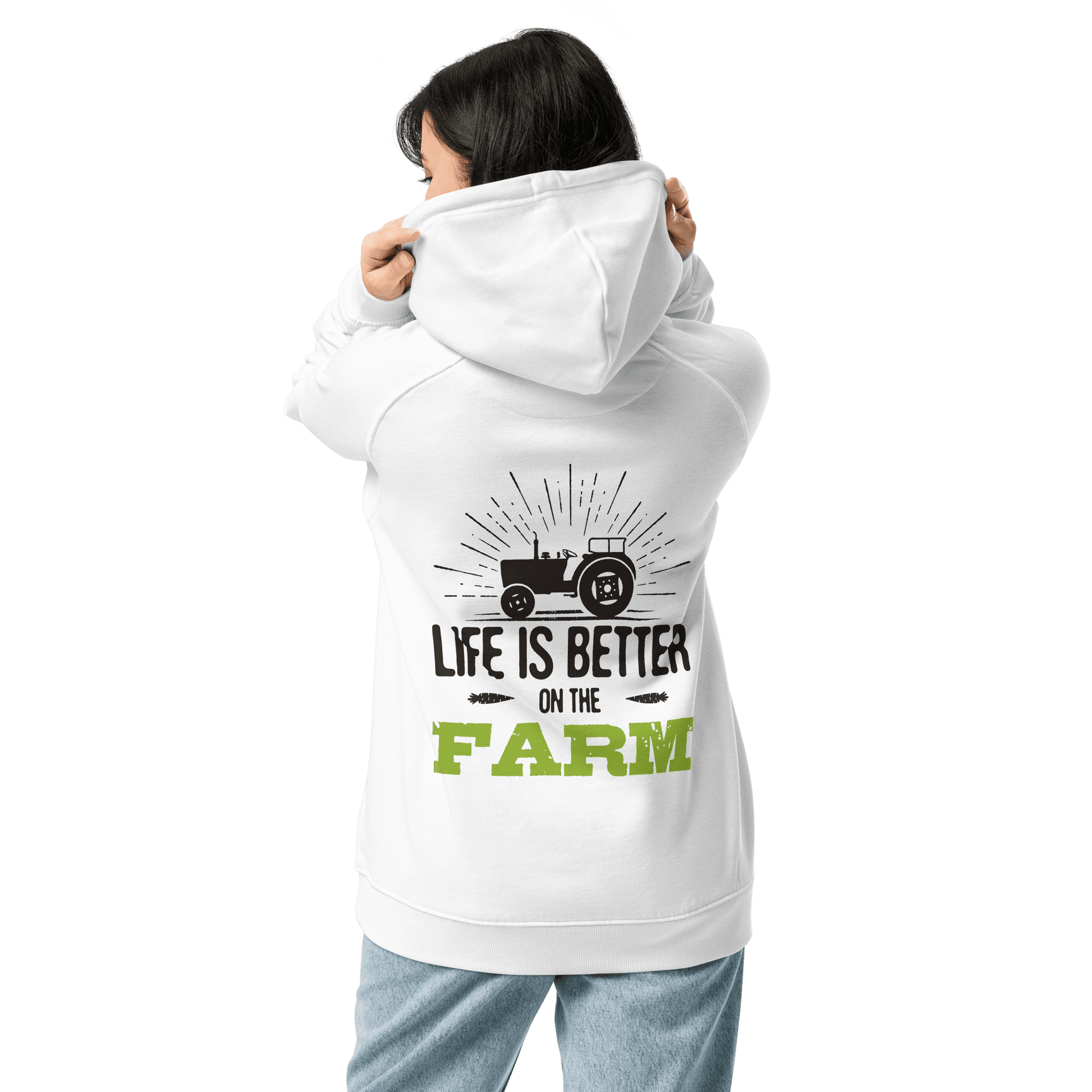 Organic Unisex Life Is Better on the Farm Hoodie - Swagodin