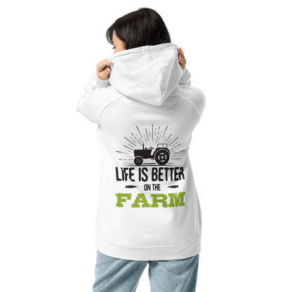 Organic Unisex Life Is Better on the Farm Hoodie - Swagodin