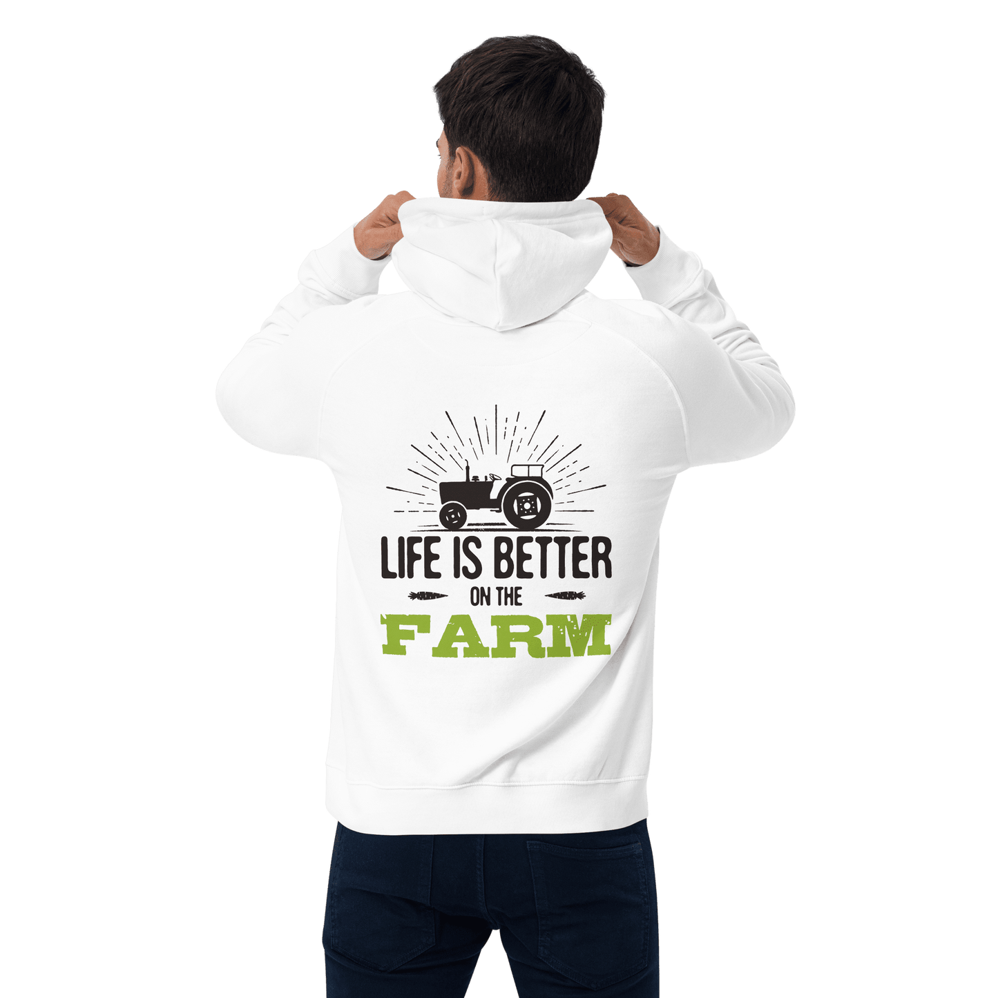 Organic Unisex Life Is Better on the Farm Hoodie - Swagodin