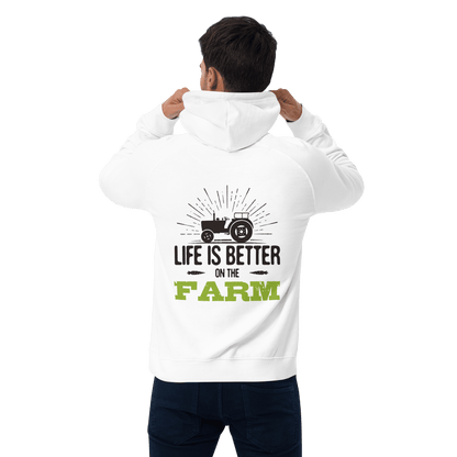 Organic Unisex Life Is Better on the Farm Hoodie - Swagodin