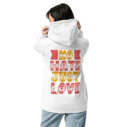 Organic Unisex No Hate Just Love Hoodie - Swagodin