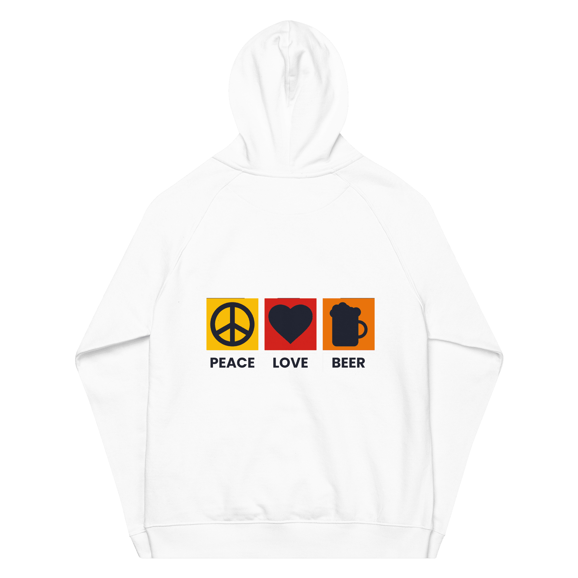 Organic Unisex Peace Love Beer Hoodie - Swagodin