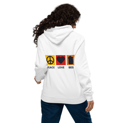 Organic Unisex Peace Love Beer Hoodie - Swagodin