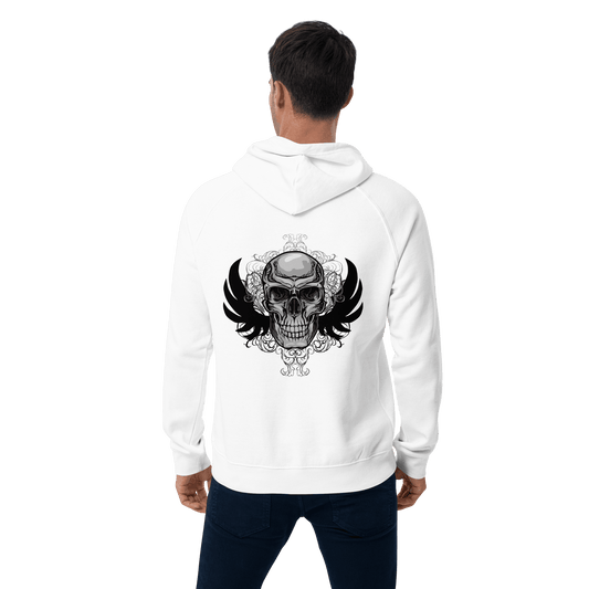 Organic Unisex Skull Wings Hoodie - Swagodin