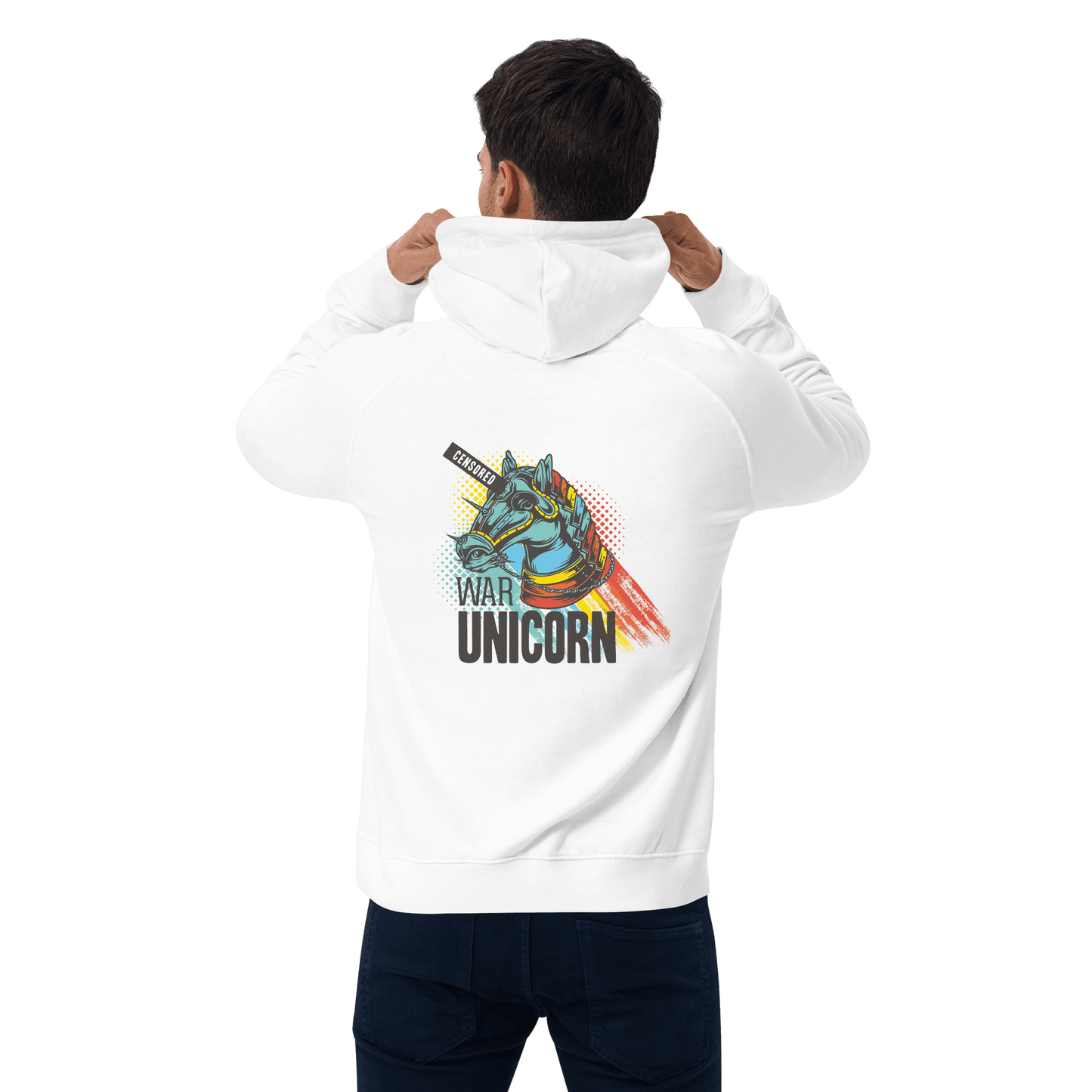 Organic Unisex War Unicorn Hoodie - Swagodin