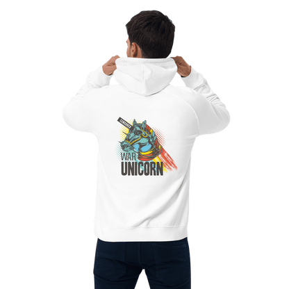 Organic Unisex War Unicorn Hoodie - Swagodin