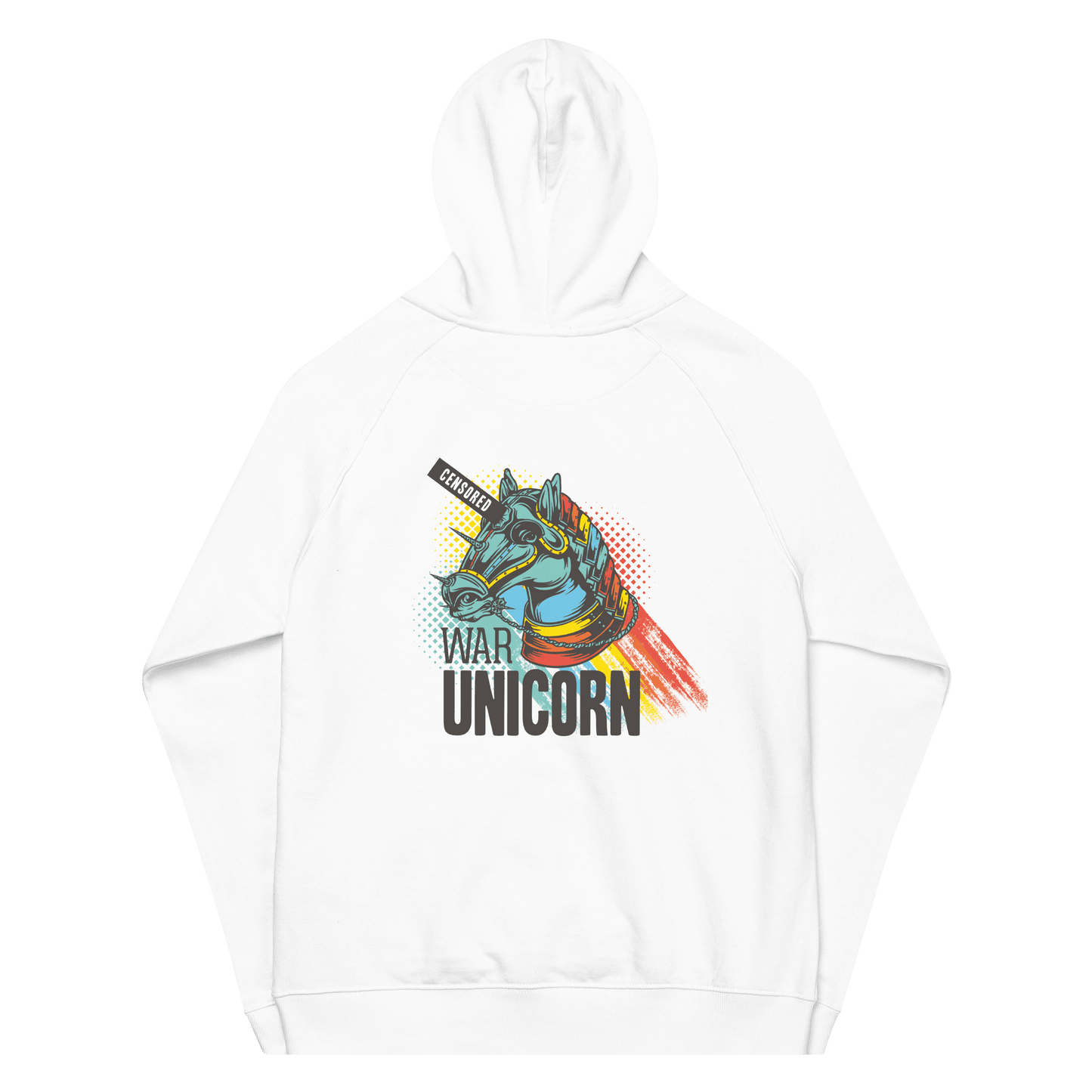 Organic Unisex War Unicorn Hoodie - Swagodin