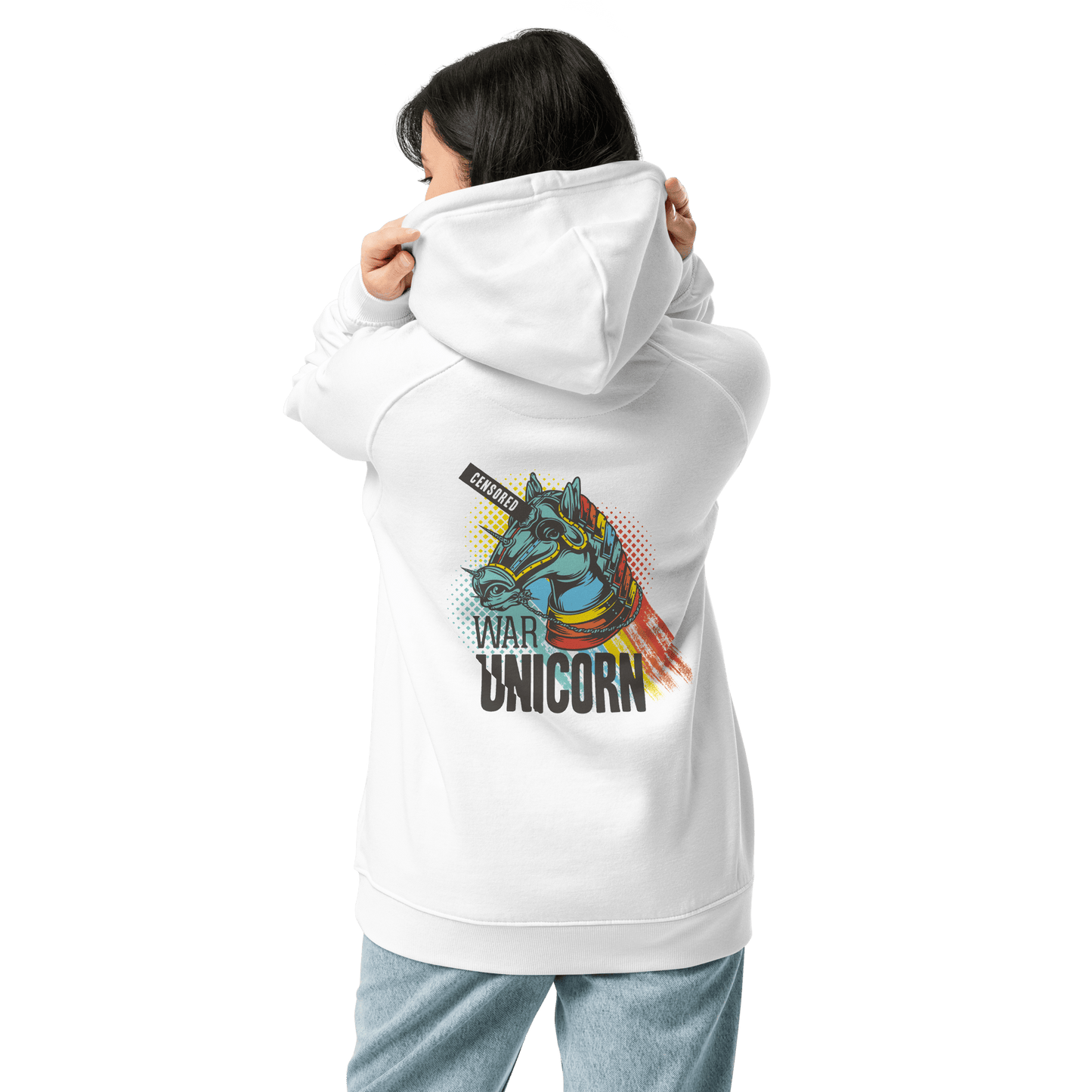 Organic Unisex War Unicorn Hoodie - Swagodin