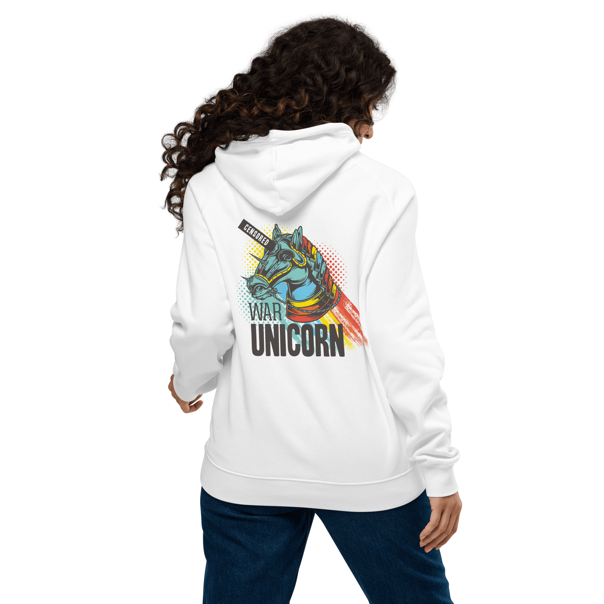 Organic Unisex War Unicorn Hoodie - Swagodin