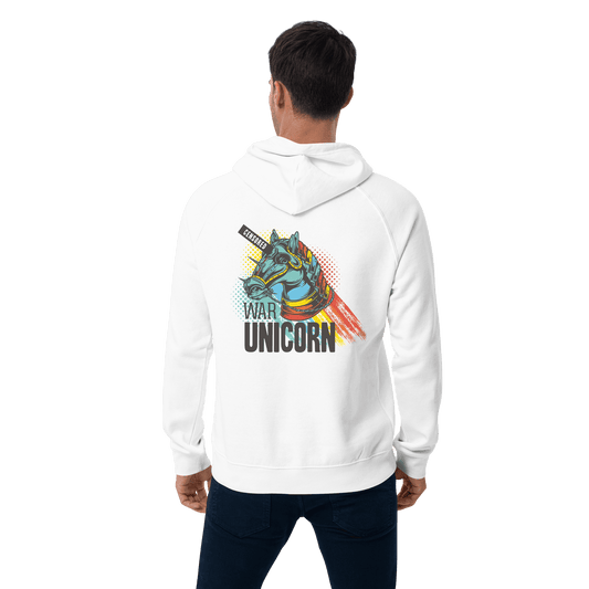 Organic Unisex War Unicorn Hoodie - Swagodin