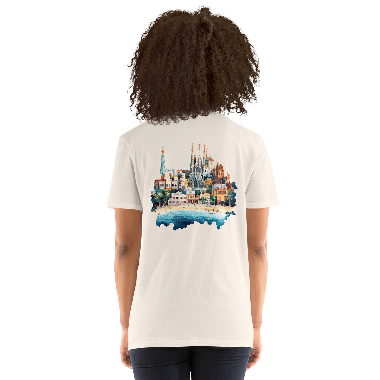 Barcelona City Back Print Unisex T-Shirt - Swagodin