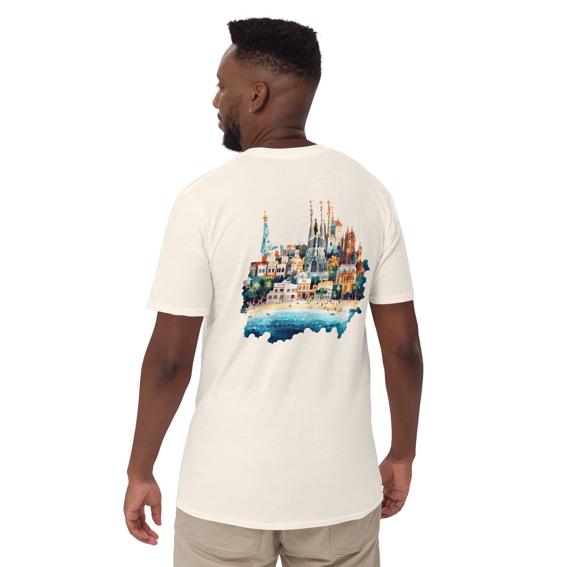 Barcelona City Back Print Unisex T-Shirt - Swagodin