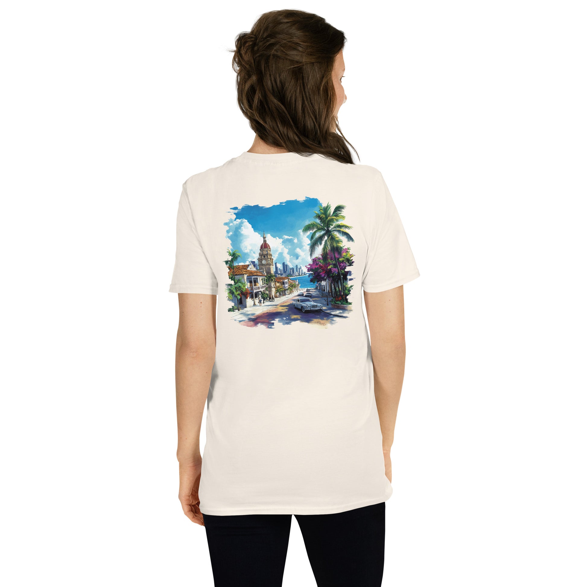 Cartagena City Back Print Unisex T-Shirt - Swagodin