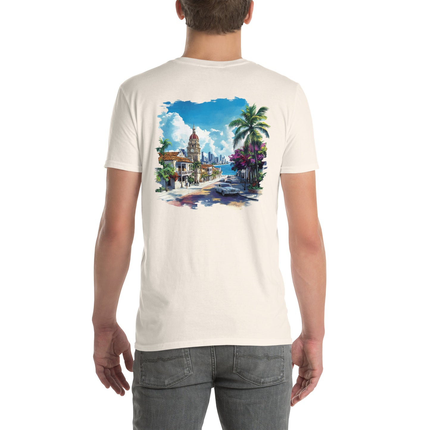 Cartagena City Back Print Unisex T-Shirt - Swagodin