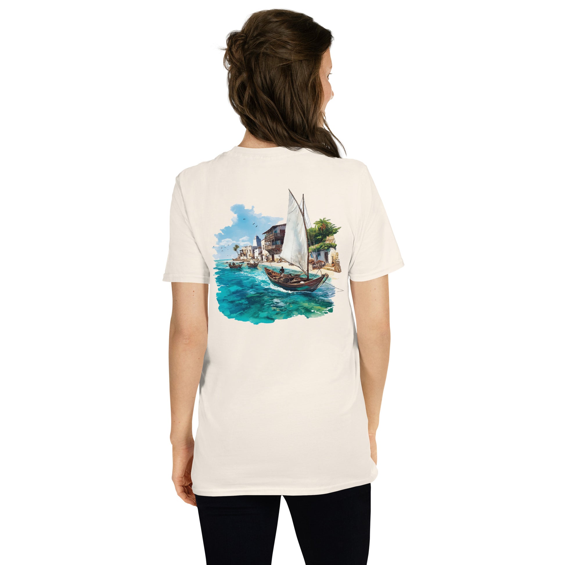 Zanzibar City Back Print Unisex T-Shirt - Swagodin