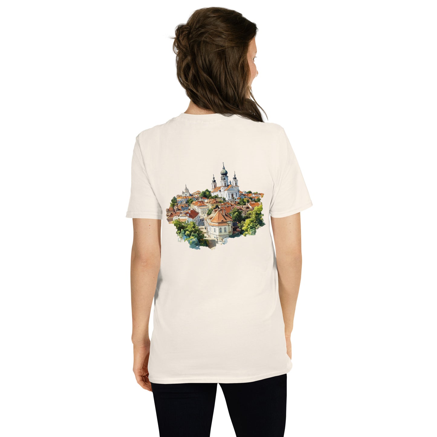 Vilnius City Back Print Unisex T-Shirt - Swagodin