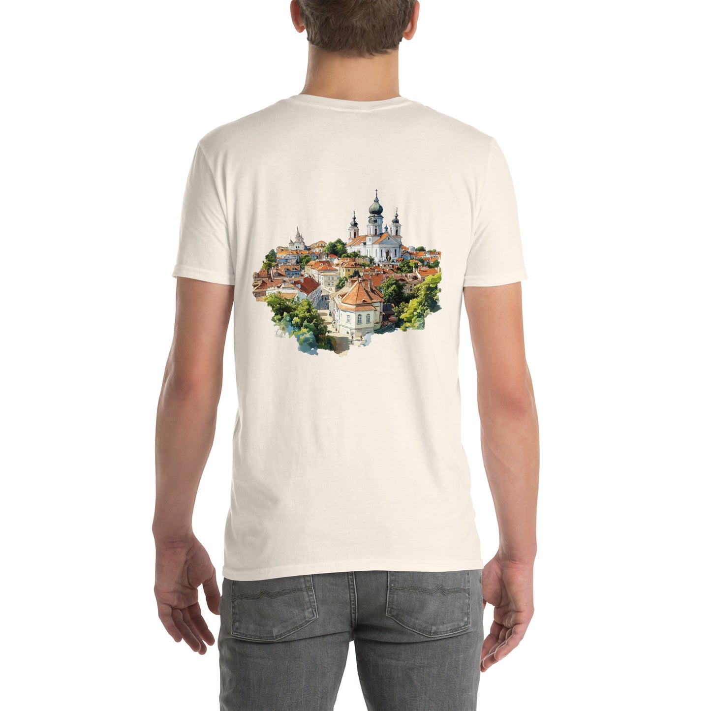 Vilnius City Back Print Unisex T-Shirt - Swagodin