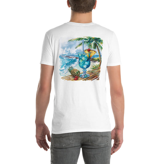 Blue Hawaii Back Print Unisex T-Shirt - Swagodin