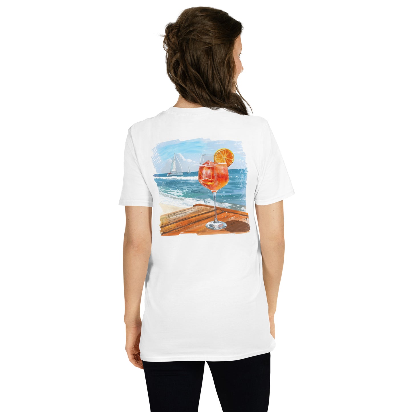 Aperol Spritz Back Print Unisex T-Shirt - Swagodin