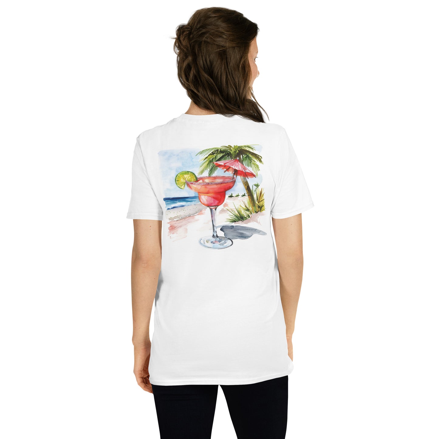 Strawberry Daiquiri Back Print Unisex T-Shirt - Swagodin