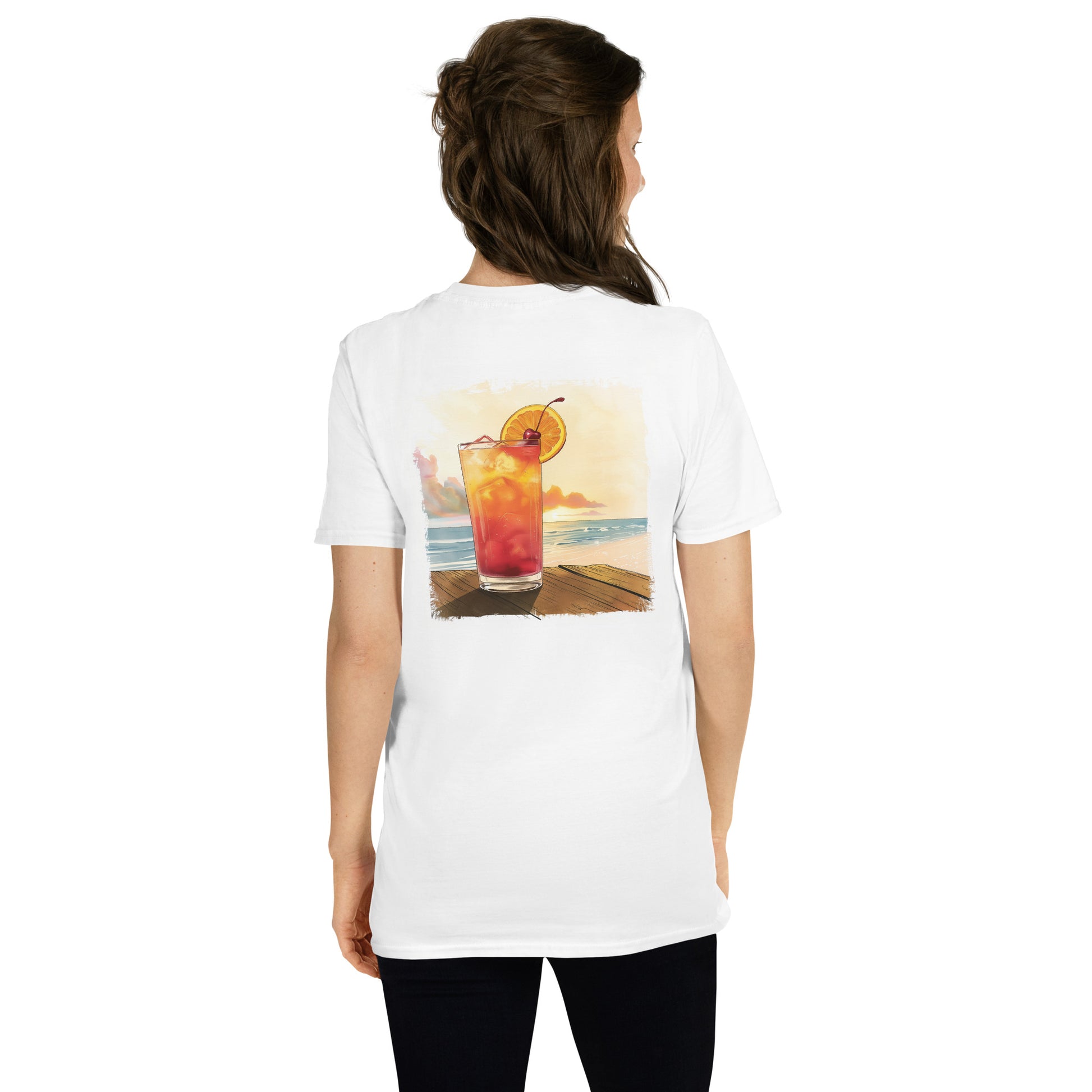 Tequila Sunrise Back Print Unisex T-Shirt - Swagodin