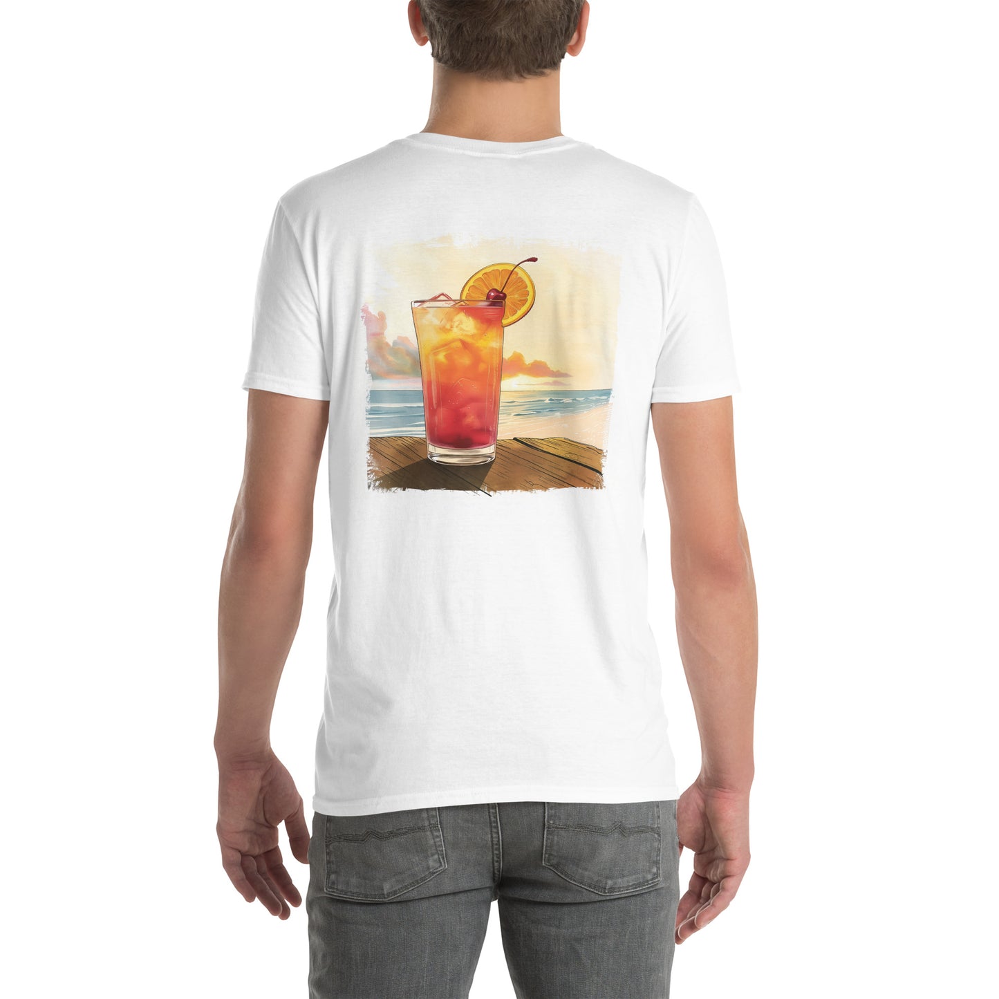 Tequila Sunrise Back Print Unisex T-Shirt - Swagodin