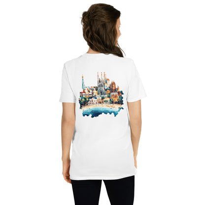 Barcelona City Back Print Unisex T-Shirt - Swagodin