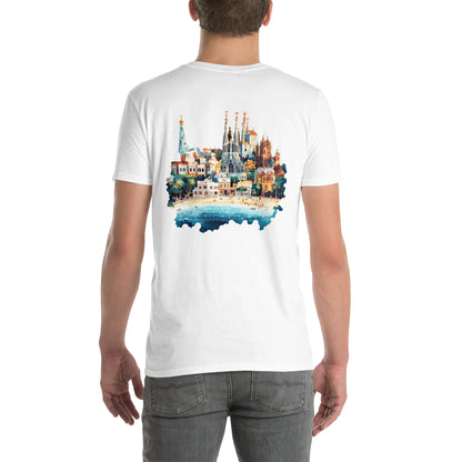 Barcelona City Back Print Unisex T-Shirt - Swagodin