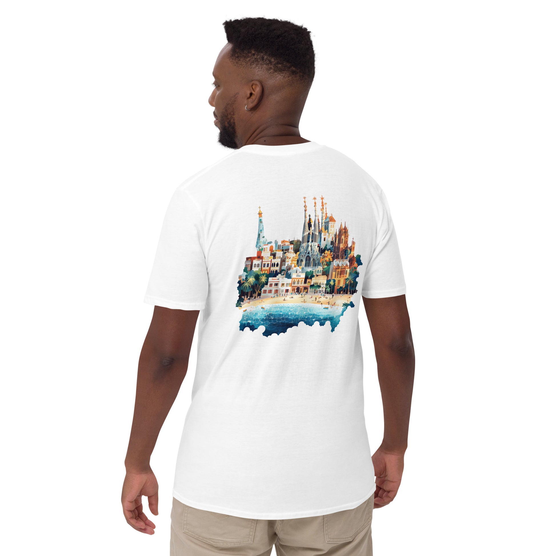 Barcelona City Back Print Unisex T-Shirt - Swagodin