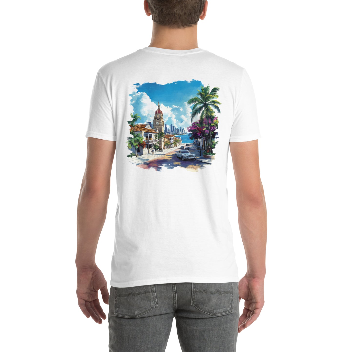 Cartagena City Back Print Unisex T-Shirt - Swagodin