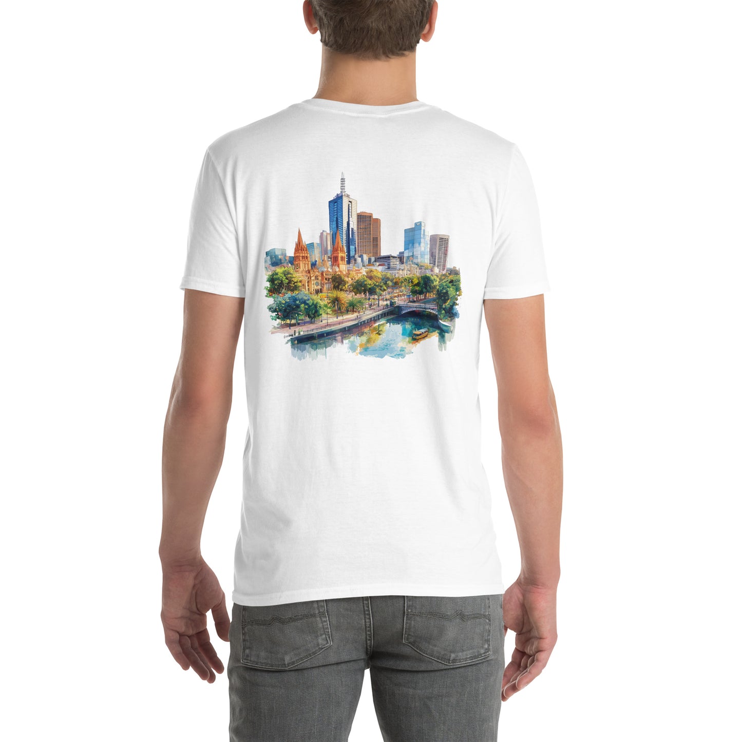 Melbourne City Back Print Unisex T-Shirt - Swagodin