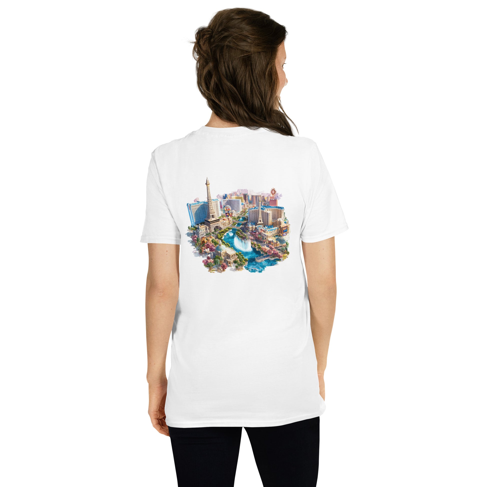 Las Vegas City Back Print Unisex T-Shirt - Swagodin