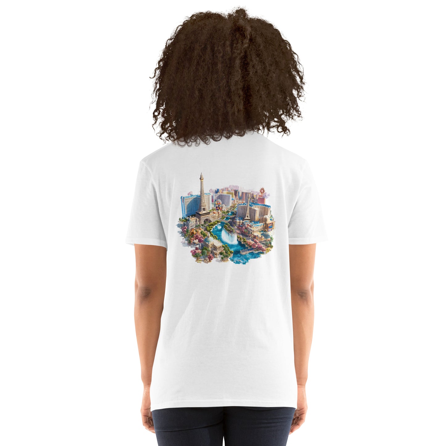 Las Vegas City Back Print Unisex T-Shirt - Swagodin