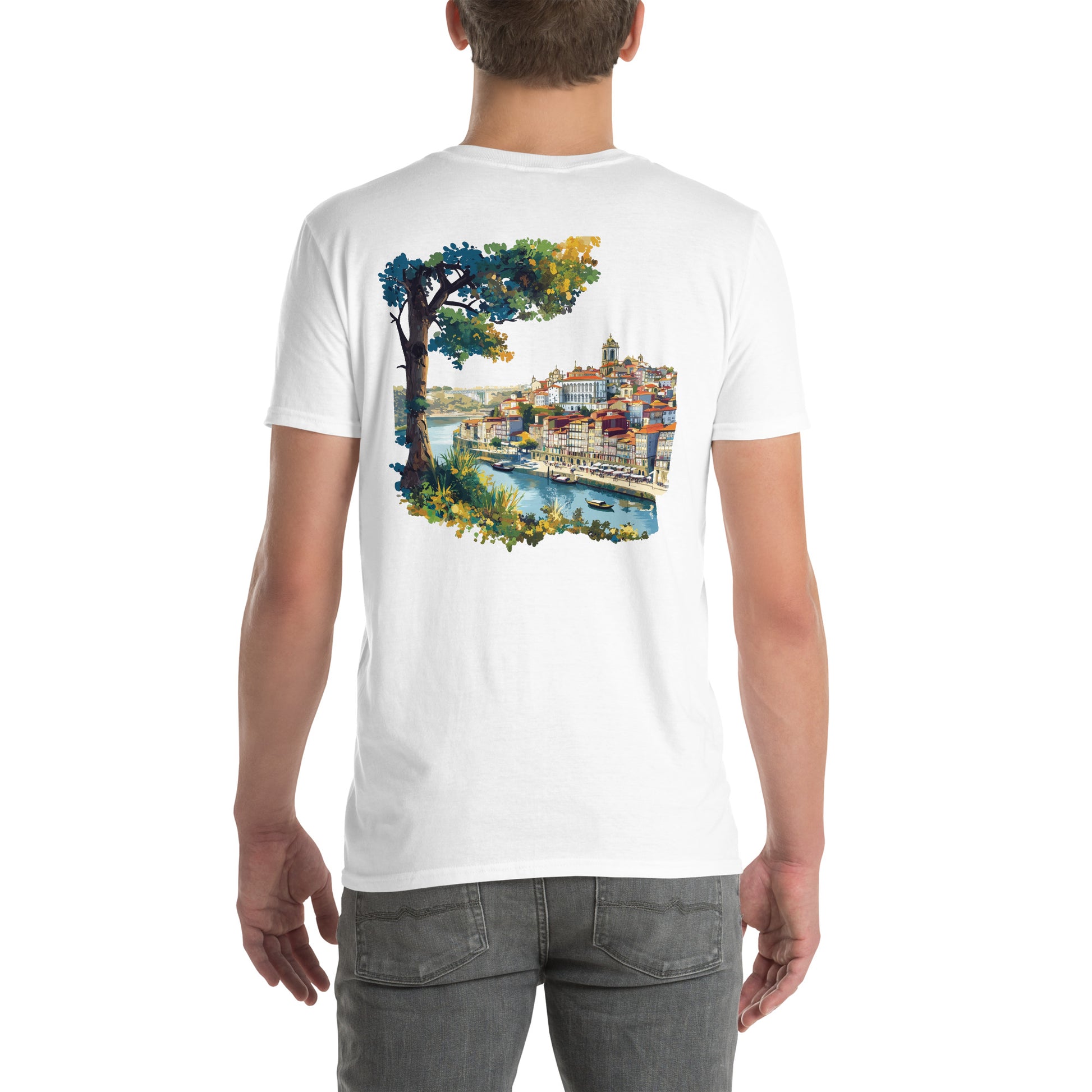 Porto City Back Print Unisex T-Shirt - Swagodin