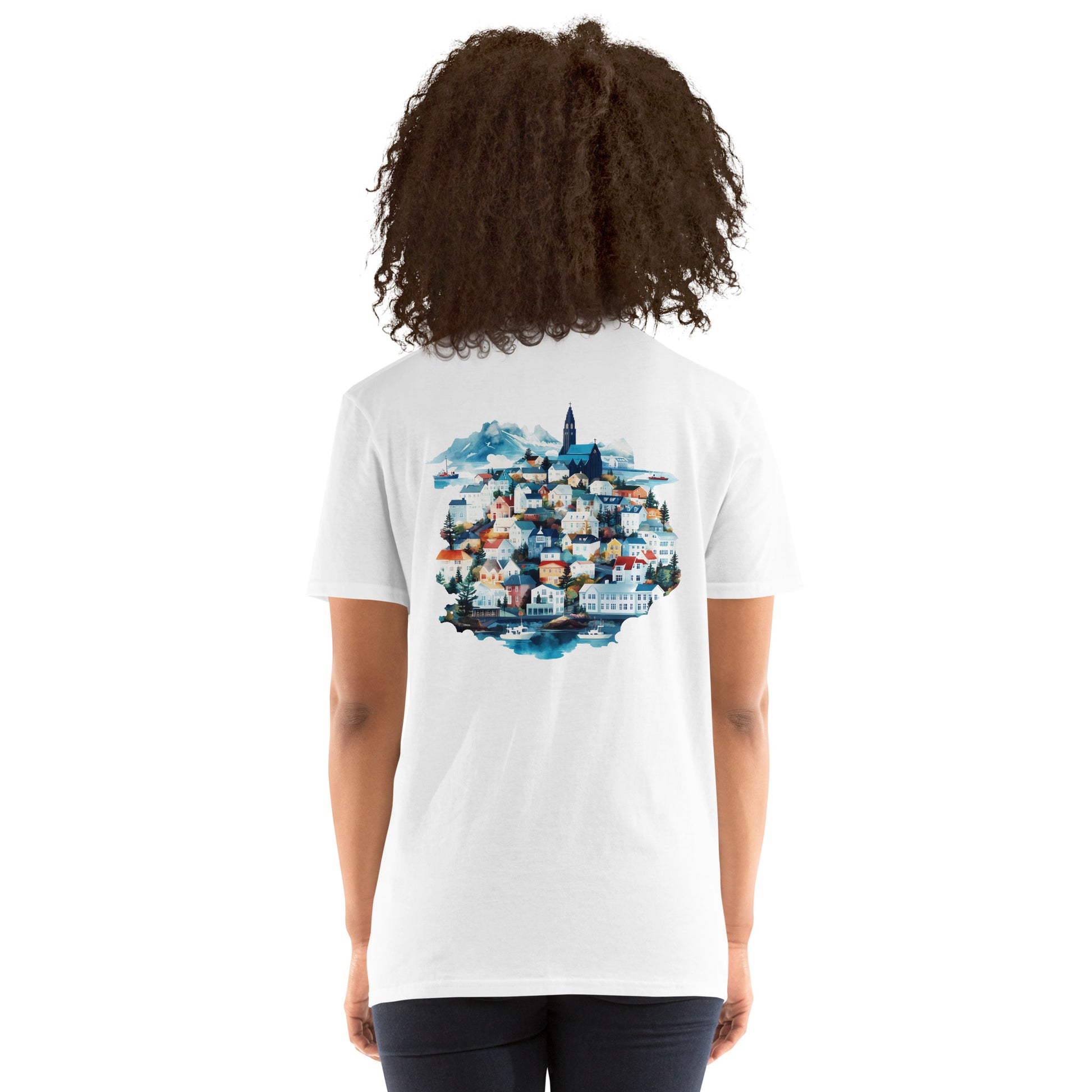 Reykjavik City Back Print Unisex T-Shirt - Swagodin