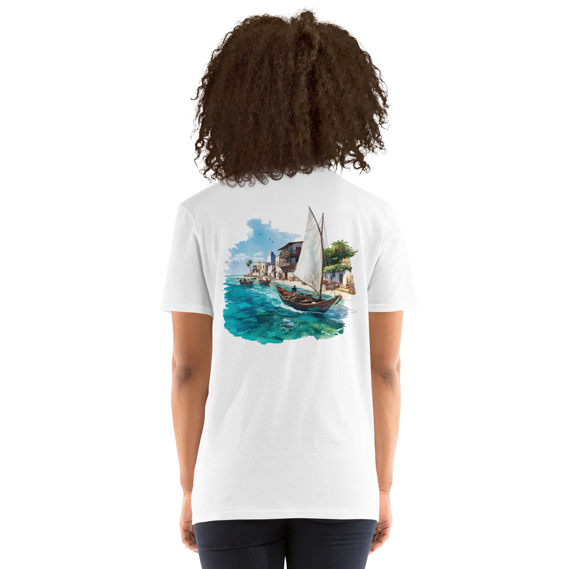 Zanzibar City Back Print Unisex T-Shirt - Swagodin